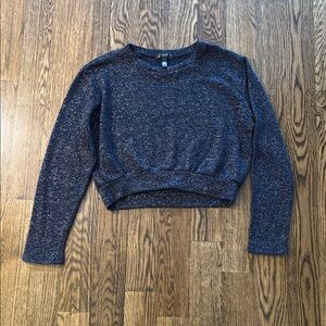 *Last Chance Price* Bloomingdale’s Aqua Blue Sparkle Long Sleeve Pullover EUC